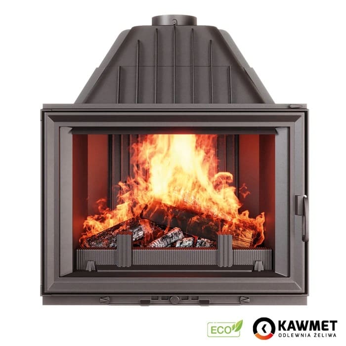 Чугунная каминная топка KAWMET W8 ECO 17.5 кВт с прямым стеклом