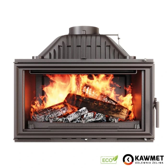 Чугунная каминная топка KAWMET W15 ECO 13.5 кВт на дровах