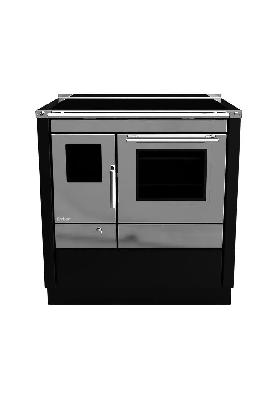Отопительно-варочная печь Ember A1 80 Schwarz/Inox Ceranplatte