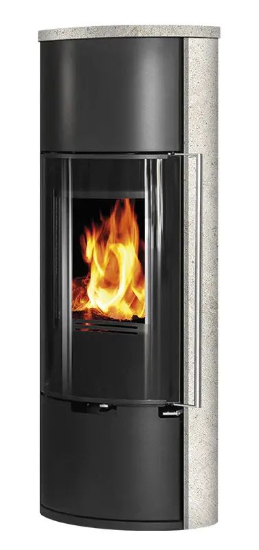 Дров’яна піч-камін Ember E11 VG Limestone з натурального каменю