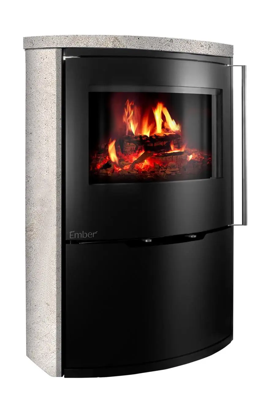 Дровяная печь-камин Ember O1 XL Limestone