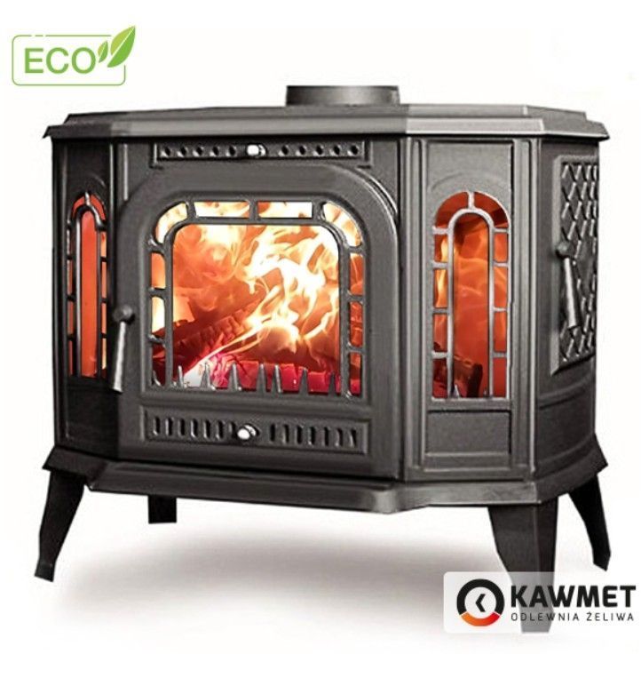 Чугунная печь KAWMET P7 PB ECO 10.5 кВт на дровах
