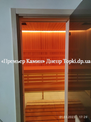 Лазня під ключ з піччю на дровах. З оригінальною стелею