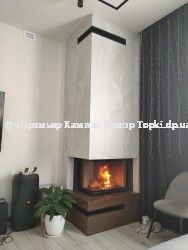 Угловой камин с топкой Romotop 