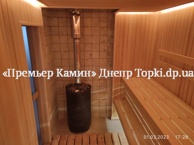 Лазня під ключ з піччю на дровах. З оригінальною стелею