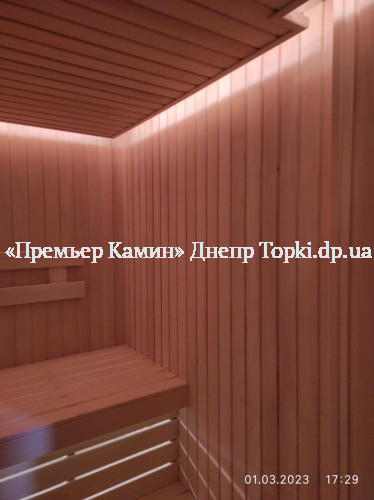 Лазня під ключ з піччю на дровах. З оригінальною стелею