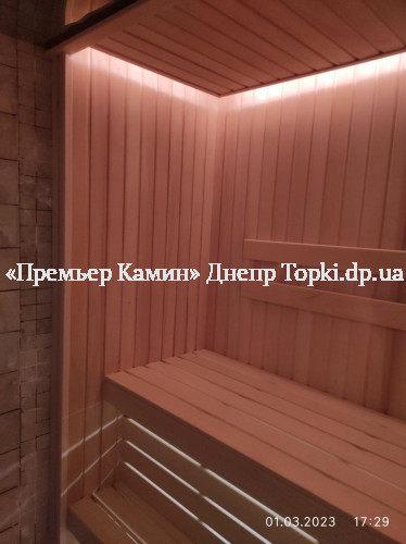Лазня під ключ з піччю на дровах. З оригінальною стелею